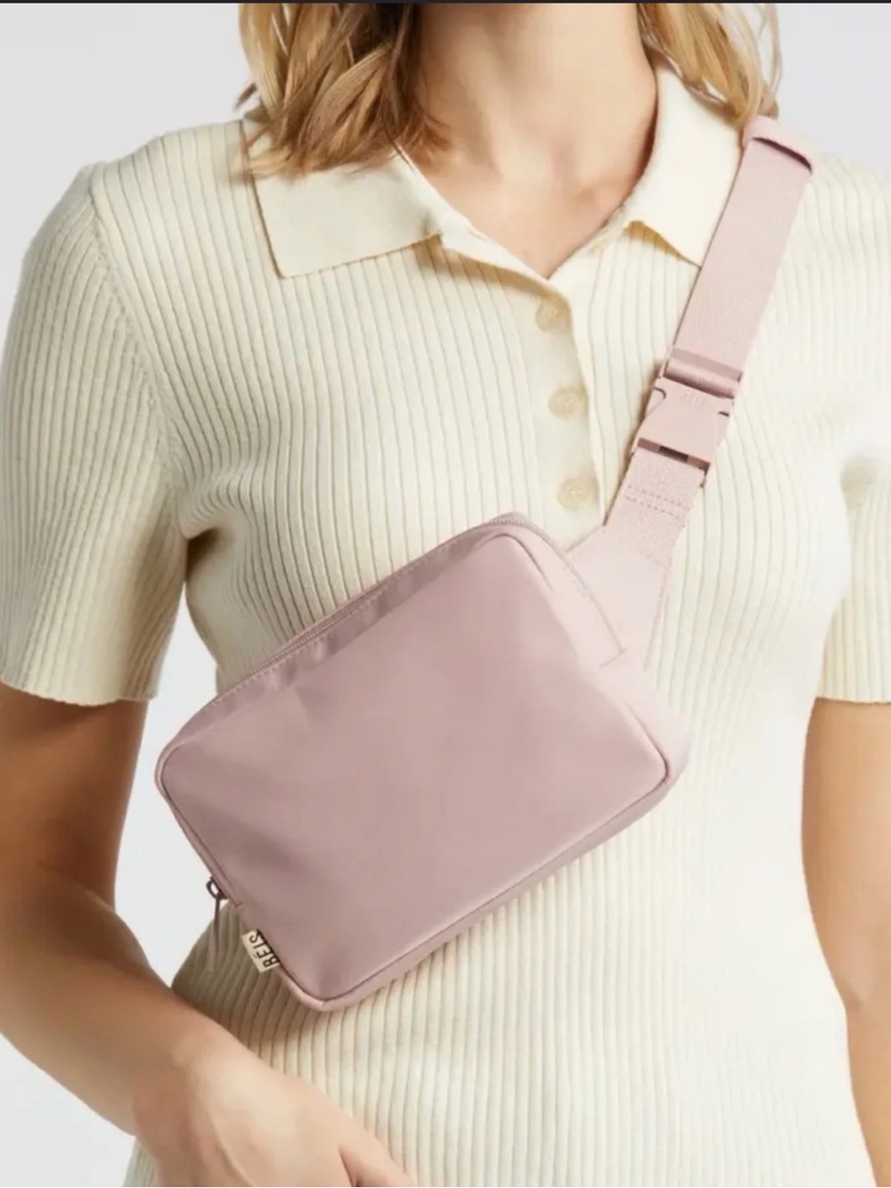 Beis belt bag in atlas pink